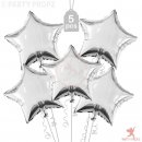 Star foil balloon silver 5pec