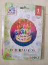 Happy birthday foil balloon round